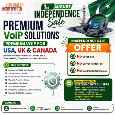 Premium VoIP for USA, UK & Canada | No Setup Fee | Call Centers & BPO