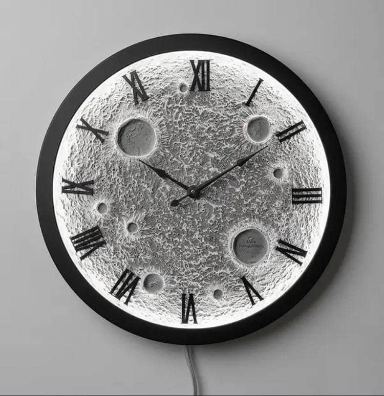 Moon light wall clock 0