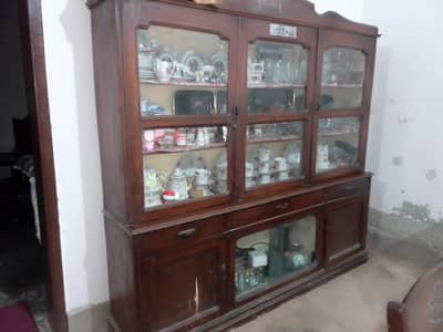 wooden crockery showcase for sale - good condition