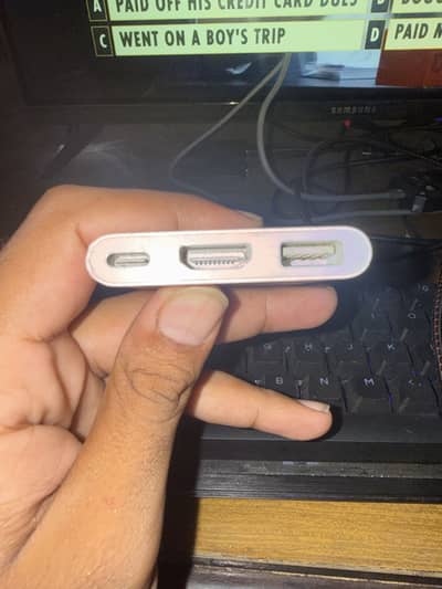 Apple splitter and green female to male type c cable