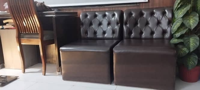2 Stylish Sofa Chairs | Strong & Comfortable | Dark Brown