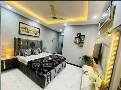 Par Day and short Time One and Two BeD Room appaertment Available Bahria Town Phase 4 and 6 Empire Heights 2 family apartment any time available
