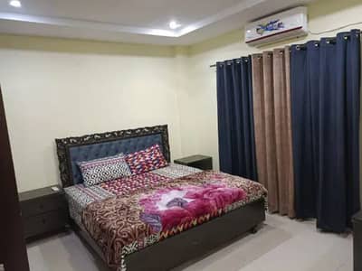 Par Day and short Time One and Two BeD Room appaertment Available Bahria Town Phase 4 and 6 Empire Heights 2 family apartment any time available