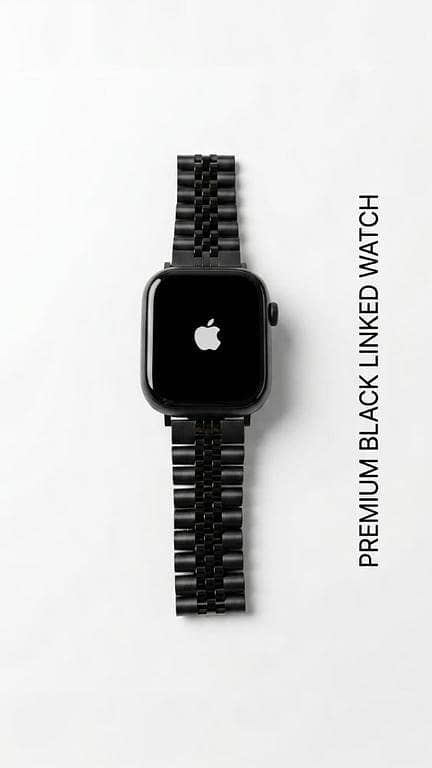 Apple Logo Smart Watch Series Dial with Stainless Steel 5-Link Premium And Luxury