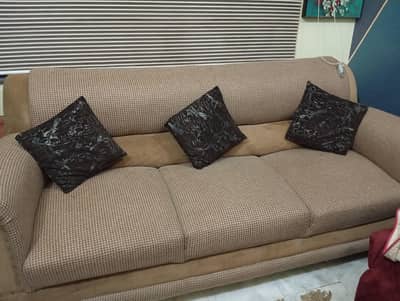 5 seater brown sofa set