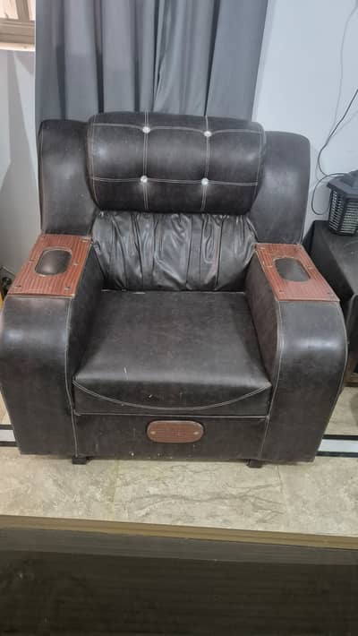 6 seater Sofa Set, leather sheet