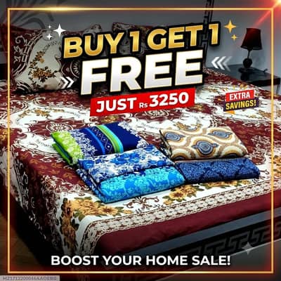 Premium Bed Sheets Set Just Rs. 3,250  BUY 1 GET 1 FREE OFFER! 