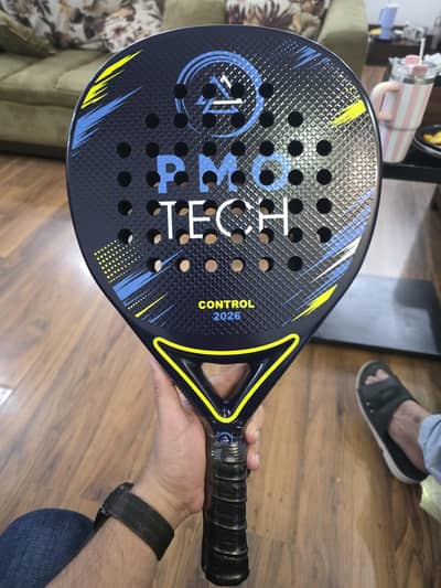 PMO TECH Control 2026 Padel Racket | 18K Carbon  Carbon | Round Shape