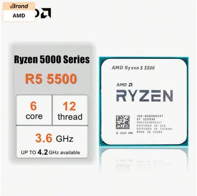 AMD Ryzen 5 5500 R5 5500 3.6GHz 6-Core 12-Thread CPU Processor