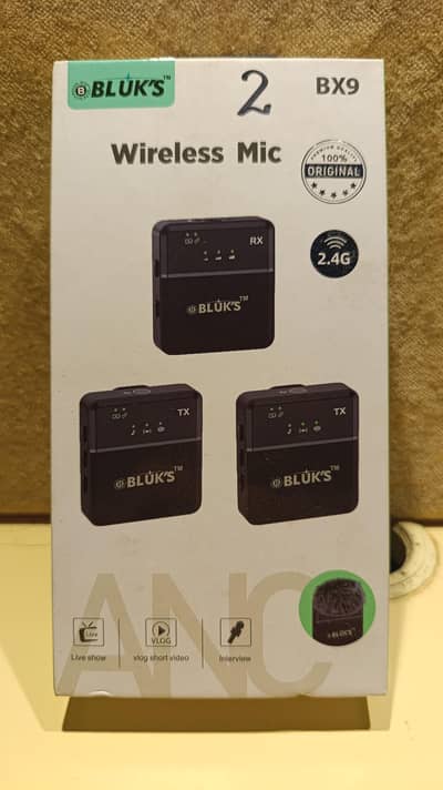 Professional BLUK'S BX9 Dual Wireless Mic Set - Brand New