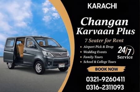 Changan Karavaan 2022 Model 7 Seater in Excellent Condition for Rent