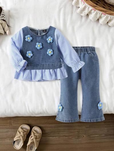 2 PC baby girl dress 6 to 9 month size
