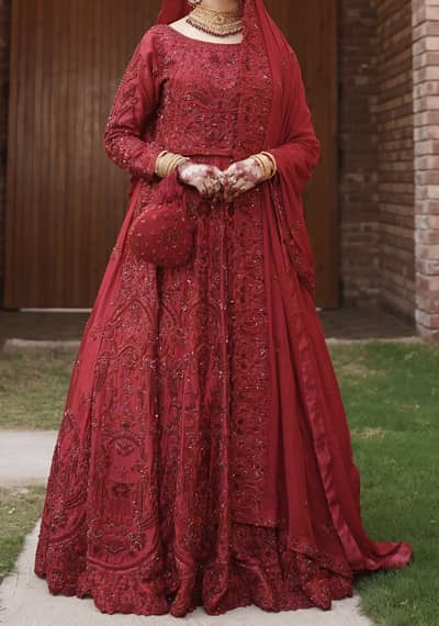 Red On Red Bridal Lehenga