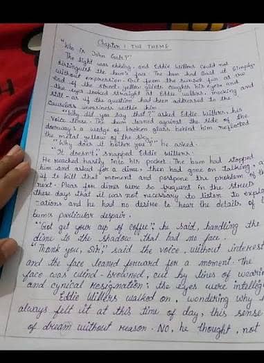 assignment writing work