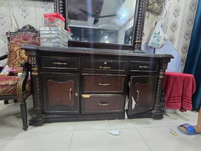 Bed with side tables and dressing