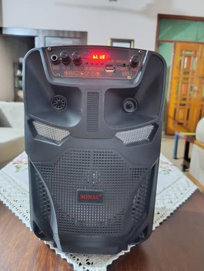 Slightly used Sonac TG8250 Bluetooth party karaoke speaker