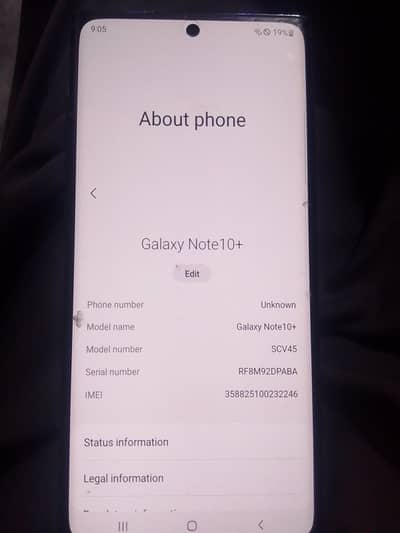 Samsung Mobile Note 10 Plus