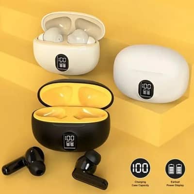 Wireless Earbuds Black Yellow Bluetooth 5.3