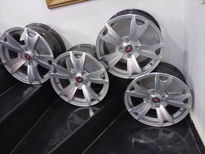 Imported 4 Nuts, 15 inches ,100 PCD Lightweight Alloy Rims Sporty Look