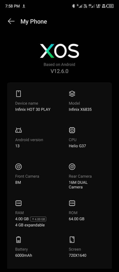 Infinix Hot 30 Play