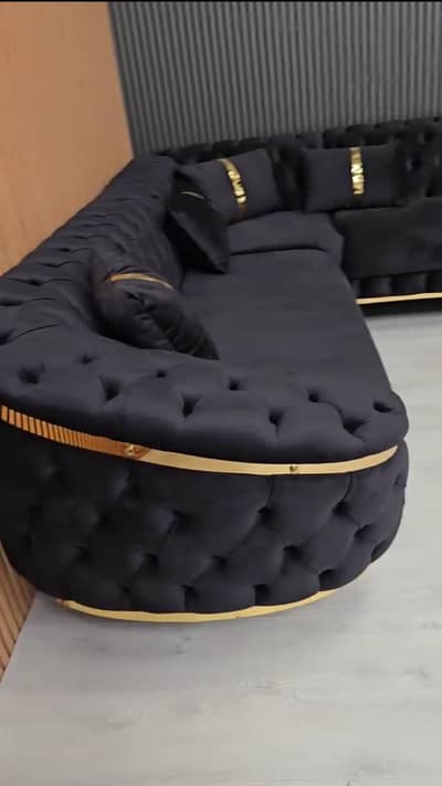 L shaped Sofa with tables urgent sale delivery possible