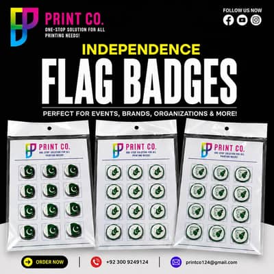 Independence Flag Badges  - Whole Sale Price