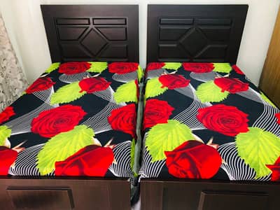 2 Single Beds with Mattresses – Excellent Condition