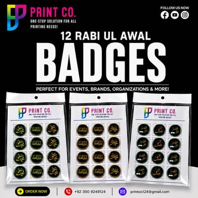 12 Rabi Awwal Badges  Whole Sale Price