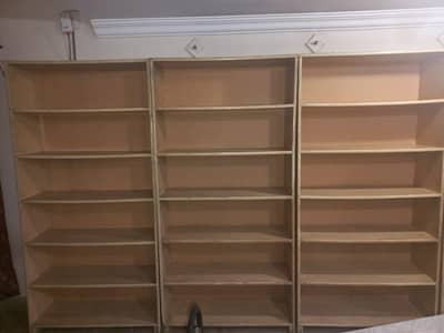 3x Book Shelves/Racks Measurement 6x3ft