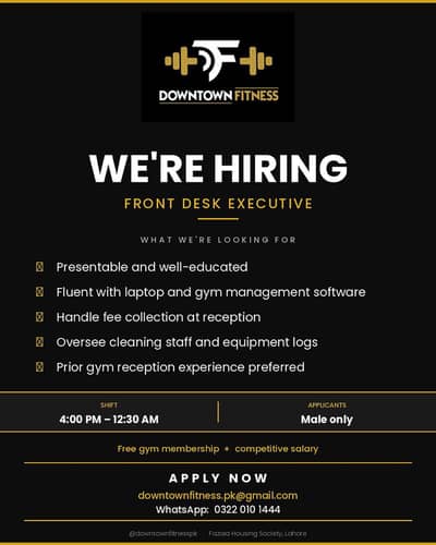 GYM RECEPTIONIST