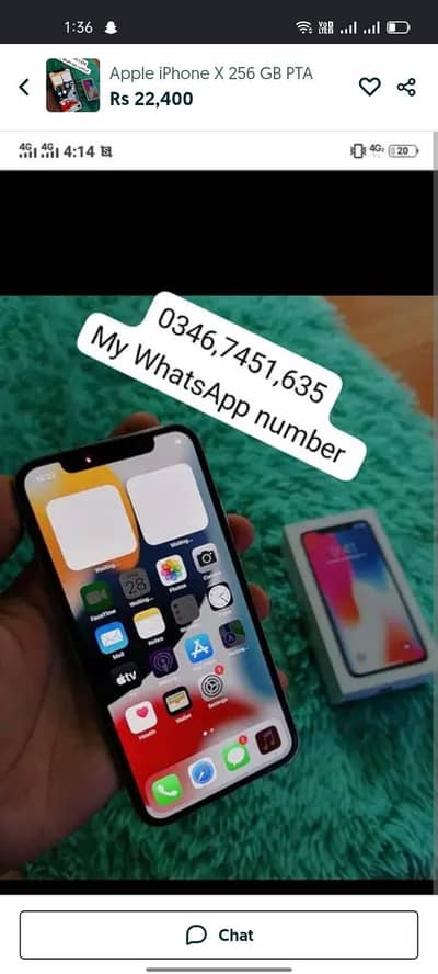 Apple iPhone X 256 GB PTA