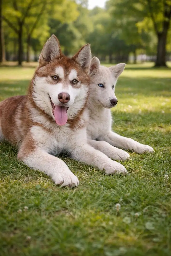 fully healthy and active husky pupp female odd eyes well manerd — photo 8