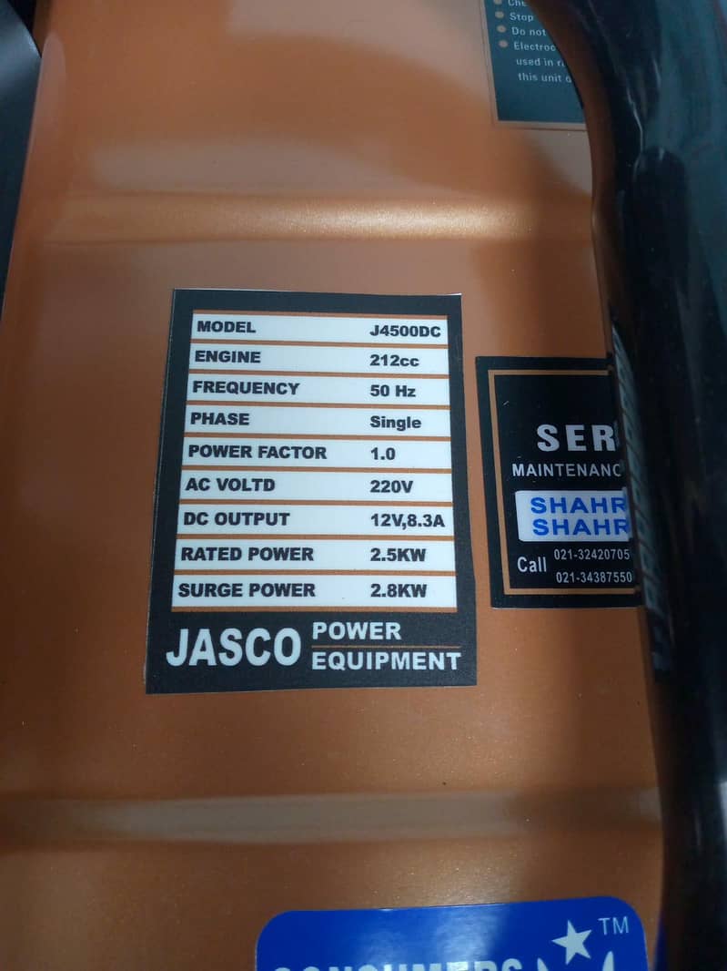 jasco generators J4500DC 2