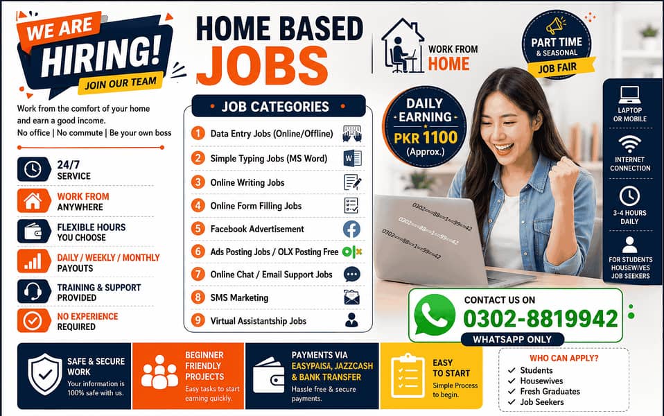 Part time/full time/Online/Assignments/Typing/Data entry/Student/Teac 1