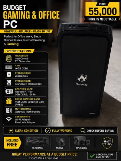 Budget PC | 16gb Ram | 256gb SSD | Gift  | Negotiable Price