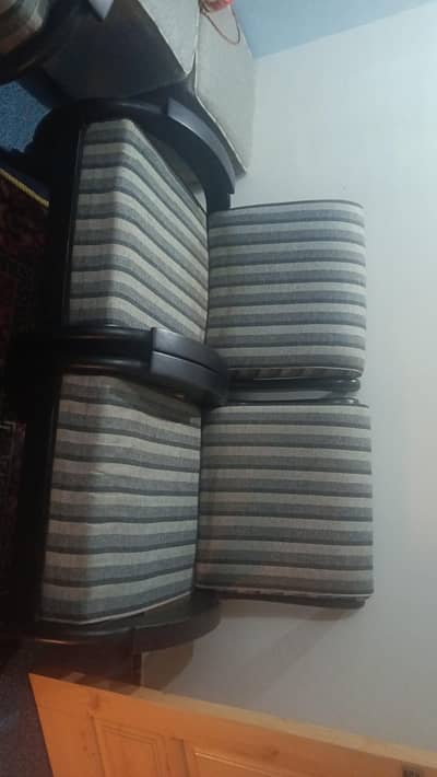 5 seater wooden sofa