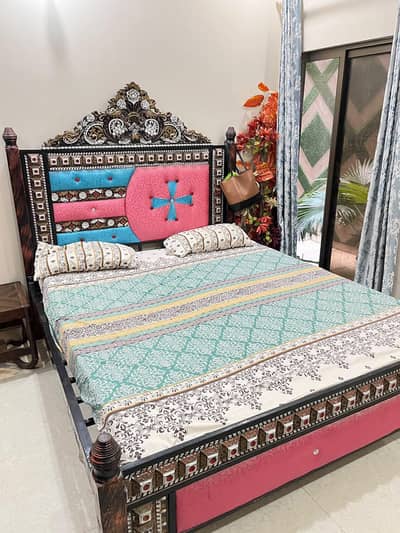Iron bed and sofas for sale