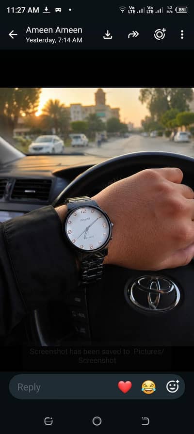 premium black chain strap watch