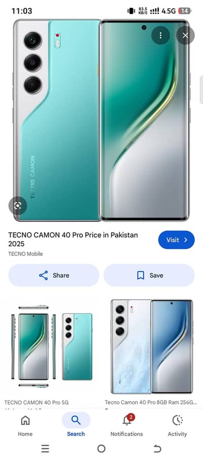 Tecno CAMON 40 Pro10 by 9