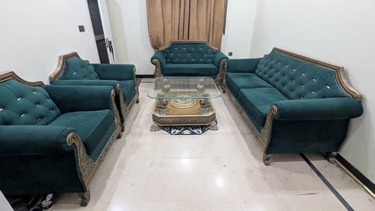 sofa set with table urgent selling