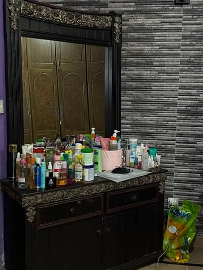 Bed with side tables and dressing for sale