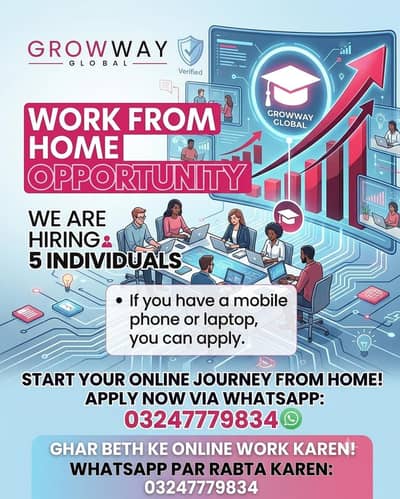 Work From Home – Urgent Hiring/ online job opportunity