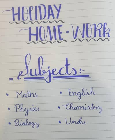 homework and projects