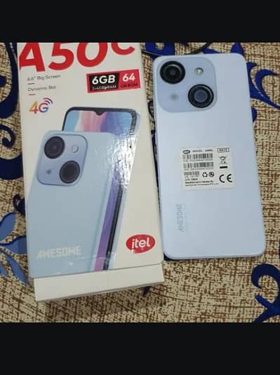 Itel A50C full box 4/64 in warranty 03241528812