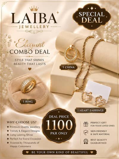 Elegant Jewellery Combo Deal – PKR 1100 Only (sabse suitable)