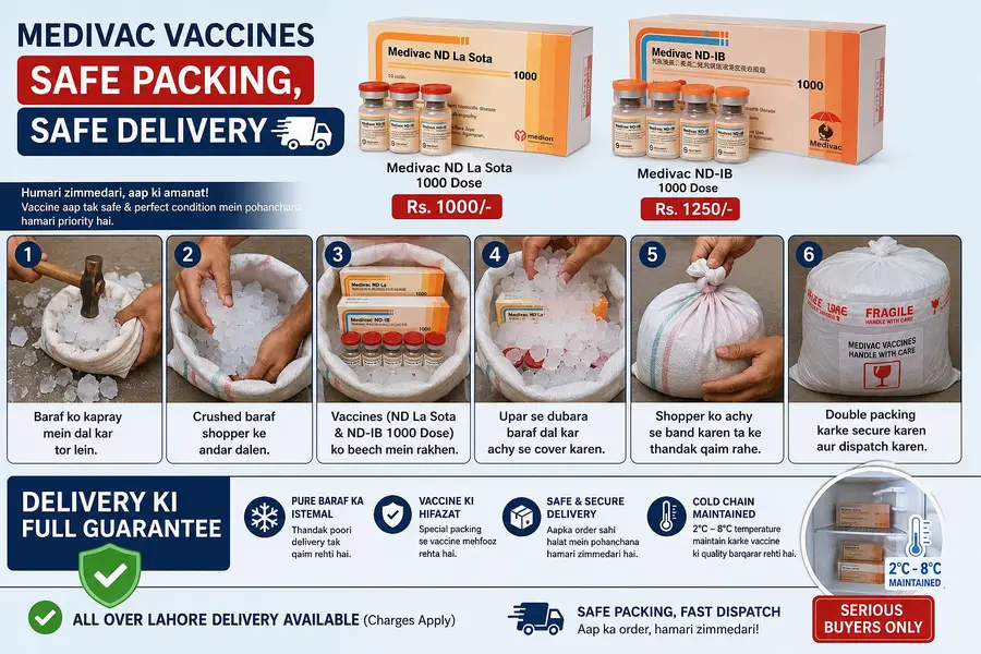Original Medivac ND La Sota & ND-IB Vaccines 1000 Dose — photo 4
