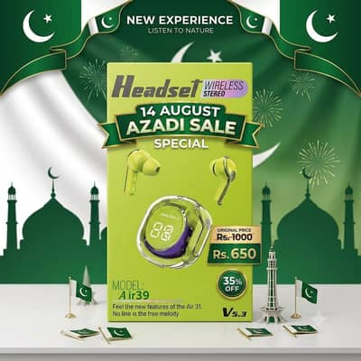 AZADI SALE Air 39 Wireless bluetooth earbuds V5.3