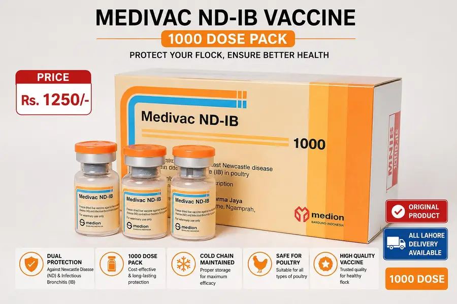 Original Medivac ND La Sota & ND-IB Vaccines 1000 Dose — photo 8
