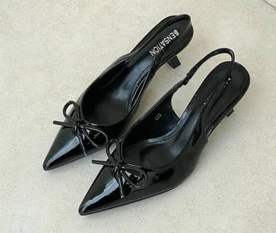 Sensation Women's Black Patent Heels – EU 36 / US 6 – Brand New