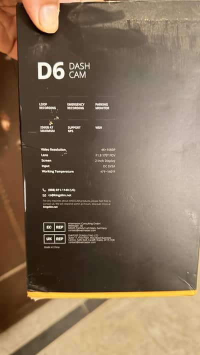 King Slim D6 4K dashCam fully loaded ( USA  import )